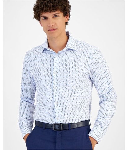 Geo-Twist Button Down Dress Shirt