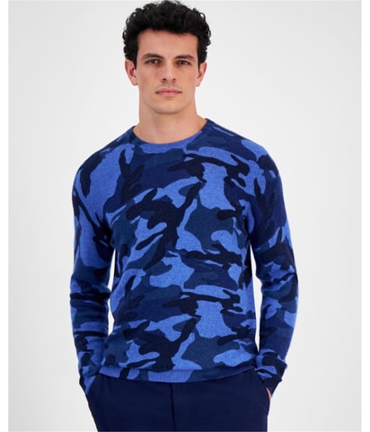 Camo Cashmere Pullover Sweater