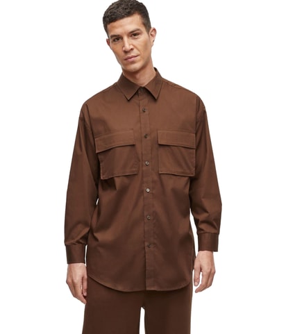 Long-Sleeve Utility Button Up Shirt
