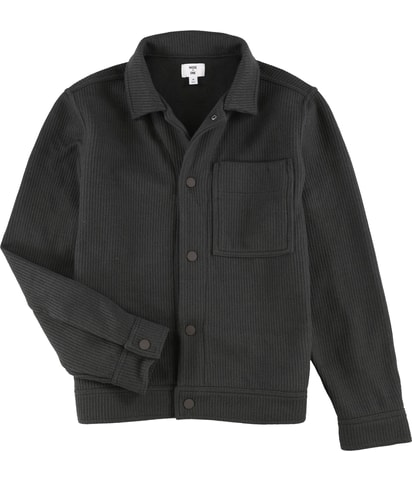 Ribbed Knit Trucker Jacket