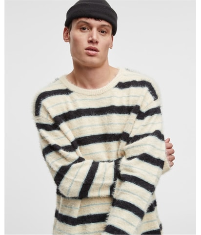 Eyelash Stripe Pullover Sweater