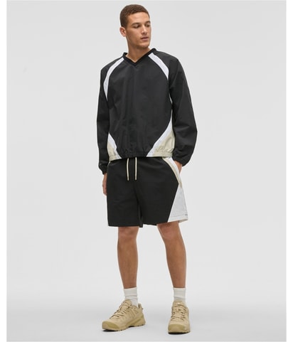 Pieced Pullover Track Jacket