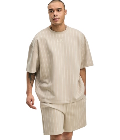 Oversized-Fit Pinstripe Sweatshirt
