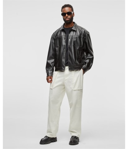 Relaxed Faux-Leather Jacket