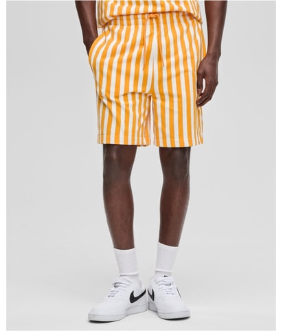 Vertical Stripe Terry Casual Walking Shorts
