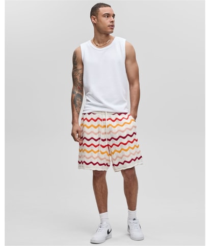 Gradient Zig-Zag Casual Walking Shorts