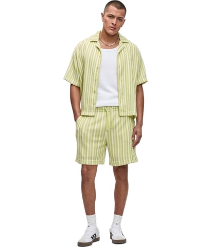 Relaxed-Fit Vertical-Stripe Casual Walking Shorts