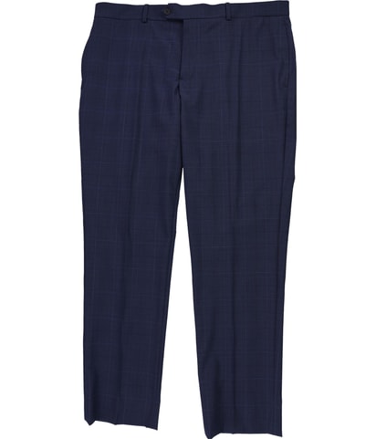 Pins Plaid Straight Leg Slacks Dress Pants