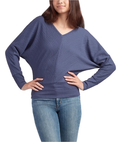 Banded-Bottom Textured Shell Blouse