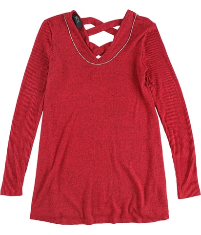 Lattice-Back Pullover Sweater