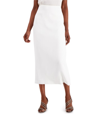 Crepe Column Midi Skirt