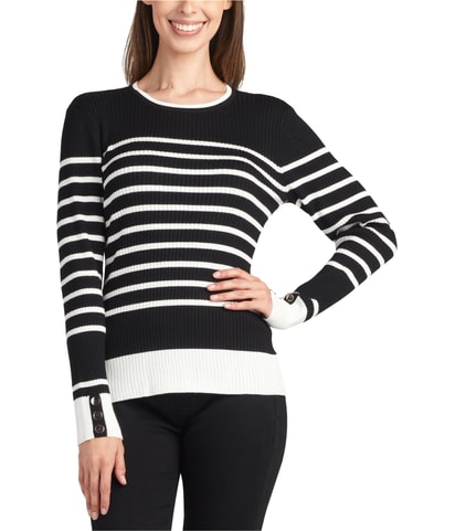 Button-Cuff Knit Sweater