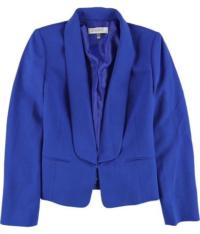 Solid Hook Closure One Button Blazer Jacket
