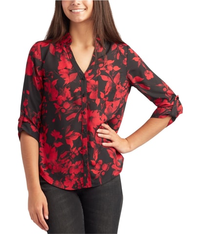 Floral Print Button Up Shirt
