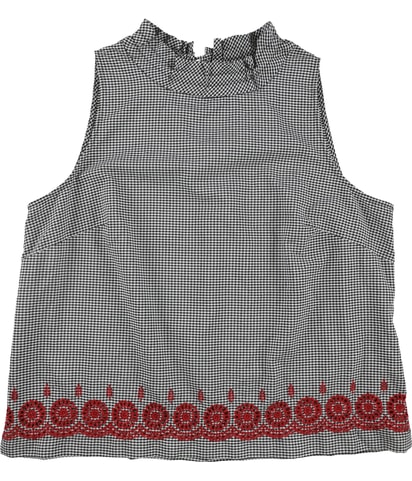 Ruffle-Neck Sleeveless Blouse Top