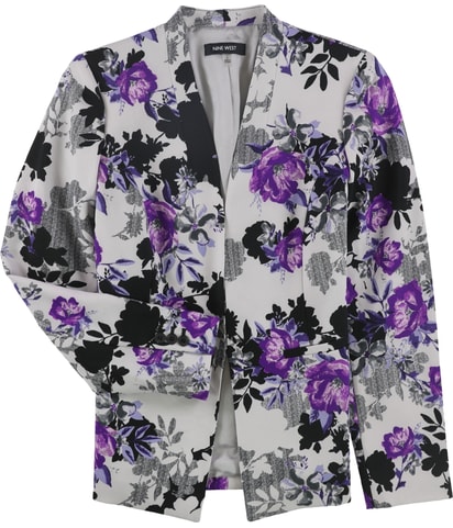 Crepe Collarless Blazer Jacket