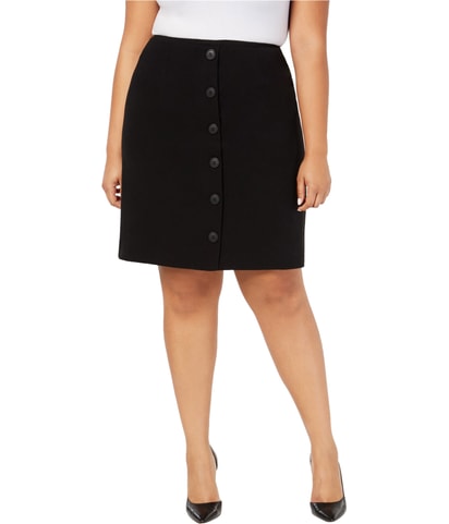Button Front Pencil Skirt