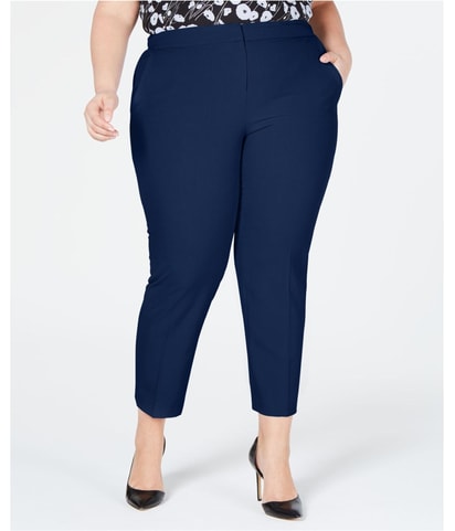 Solid Straight Leg Slim Dress Pants