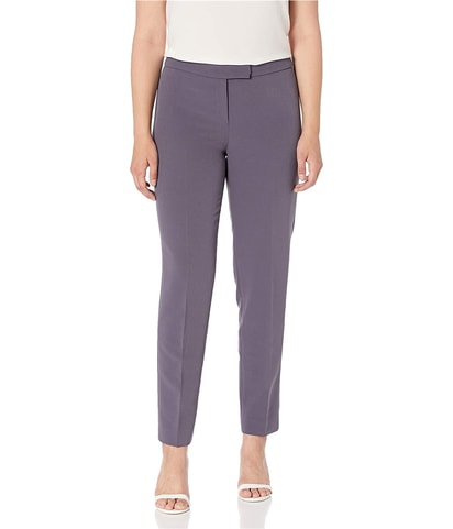 Solid Tapered Cropped Capri Casual Pants