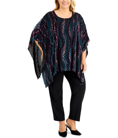 Velvet Burnout Knit Blouse