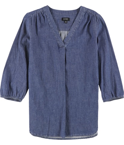 Chambray Denim Tunic Blouse