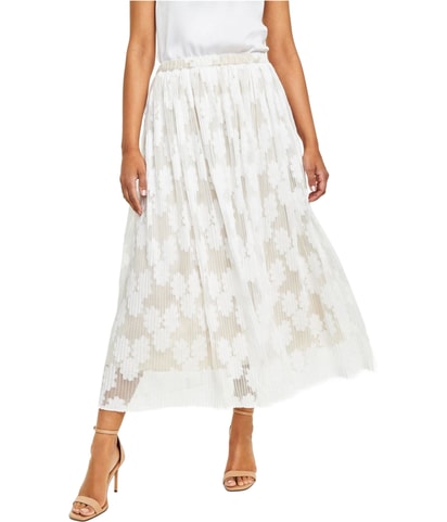 Lace Overlay Maxi Skirt