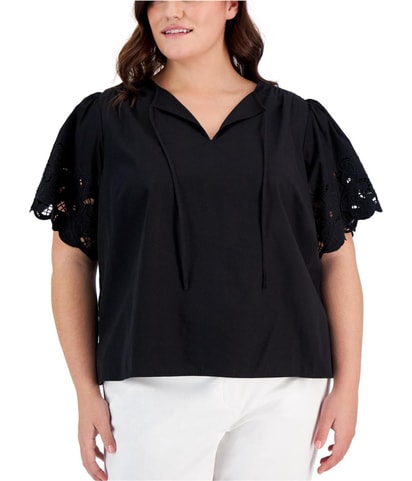 Tie Neck Knit Blouse