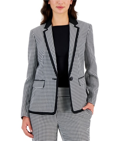 Shoulder Padded One Button Blazer Jacket