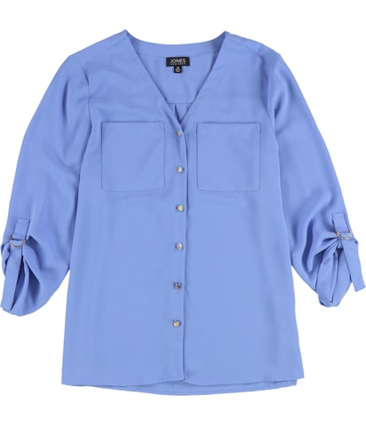 Chest Pockets Tunic Blouse