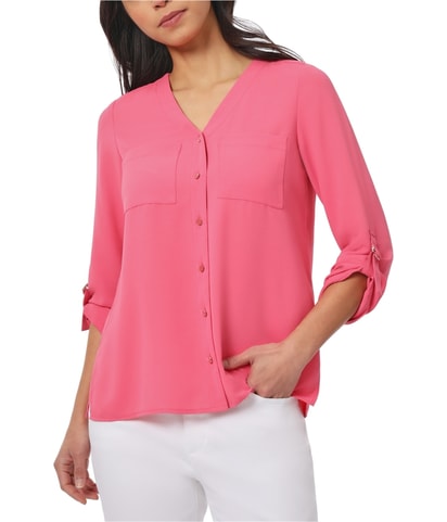Jasper Roll Cuff Knit Blouse