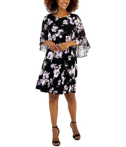 Ruffle Swing Sheath Dress