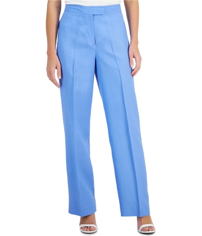 Solid Straight Leg Dress Pants