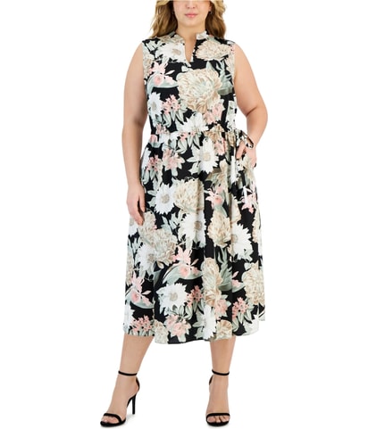 Synched Drop Waist Dress