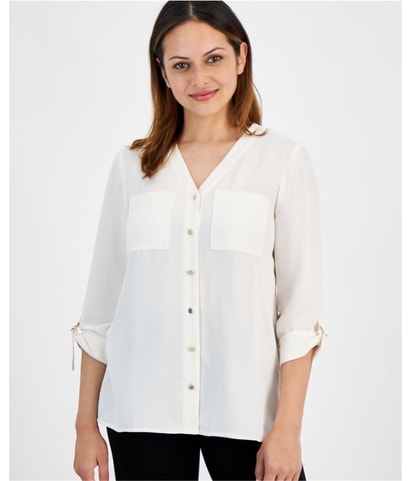 Pleated Back Tunic Blouse