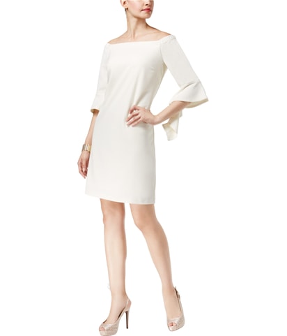 Off-The-Shoulder Shift Dress