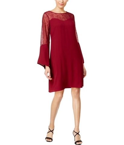 Lace Insert Shift A-line Dress