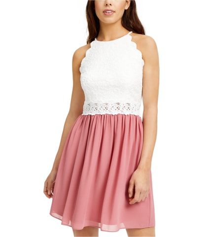 2-Tone Fit & Flare Dress