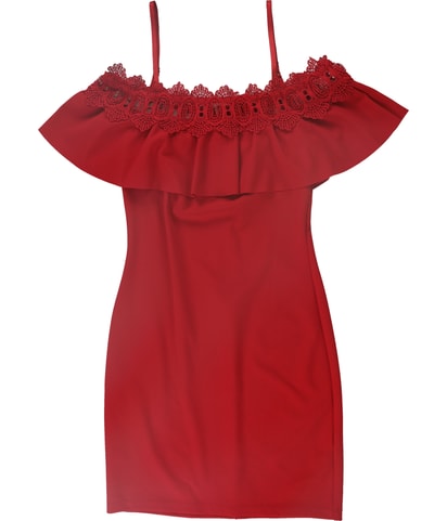 Lace Trim Bodycon Dress
