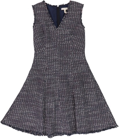 Fray Trim A-line Dress