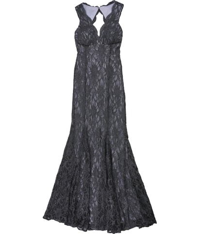 Scalloped Lace Gown Dress