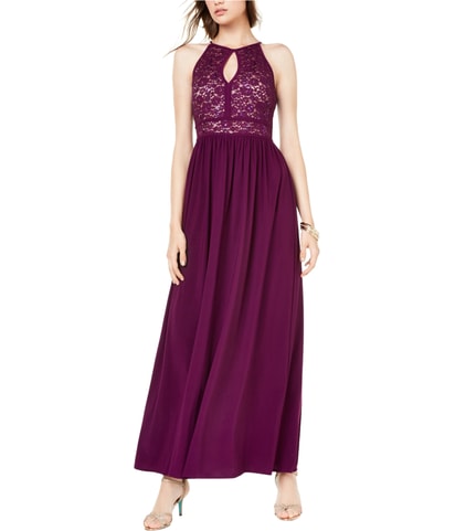 Glitter Lace Gown Maxi Dress