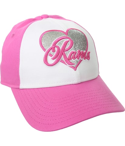 Glitter Heart Rams Baseball Cap