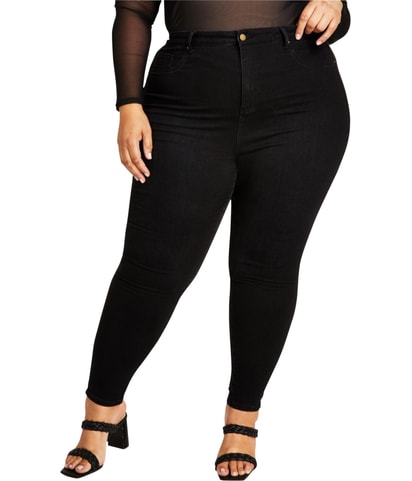 High Rise Ski Straight Leg Curvy Jeans