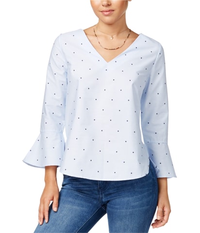 Ruffle-Sleeve Knit Blouse