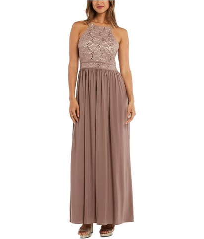 Lace-Top Gown A-line Dress