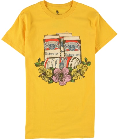 Bud Cans & Flowers Graphic T-Shirt