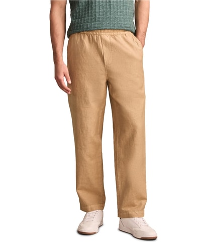 Linen Pull On Straight Leg Lounge Casual Pants