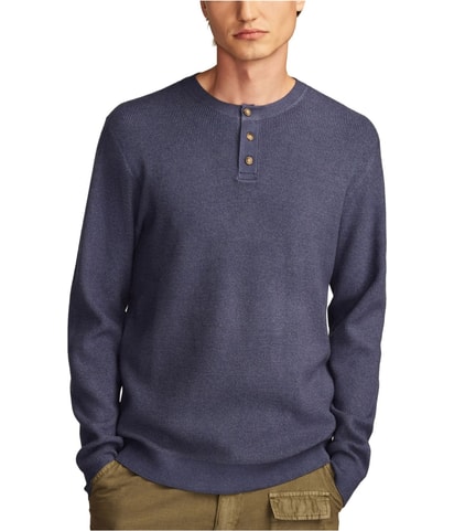Shaker Ribbed Henley Sweater