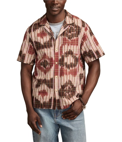 Dye-Pattern Button Up Shirt