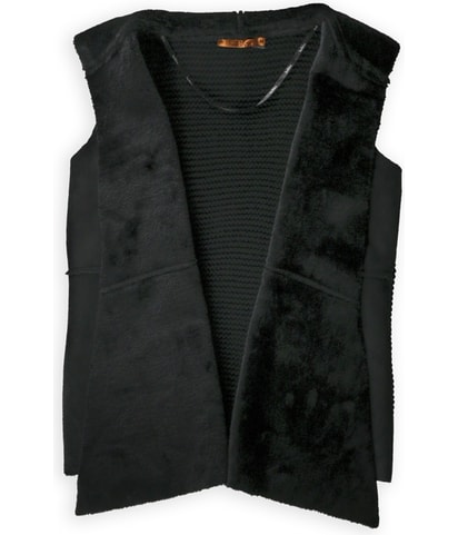Contrast Faux Fur Vest